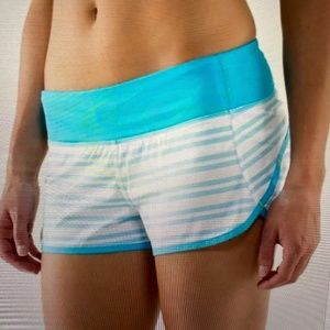 Lululemon Run: Speed Short Twin Stripe Spry Blue / Spry Blue Size 4